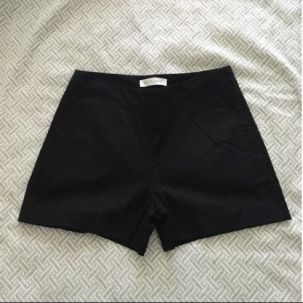 High rise dressy black shorts